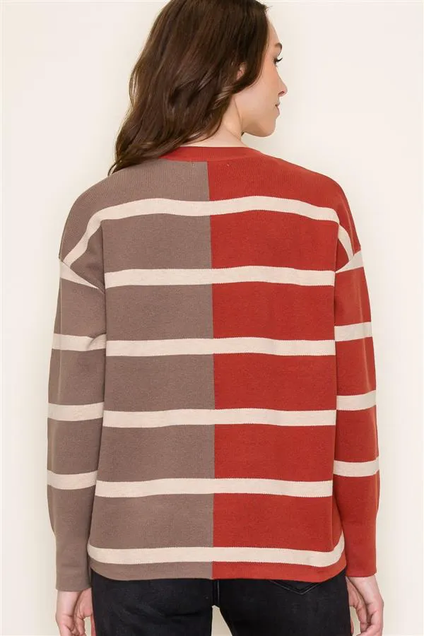 Shades of Fall Contrast Pullovers - 2 Colors! - FINAL SALE