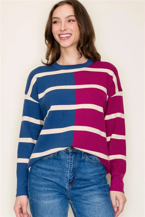 Shades of Fall Contrast Pullovers - 2 Colors! - FINAL SALE