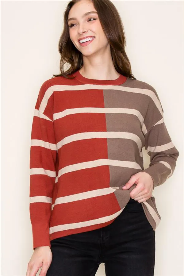 Shades of Fall Contrast Pullovers - 2 Colors! - FINAL SALE