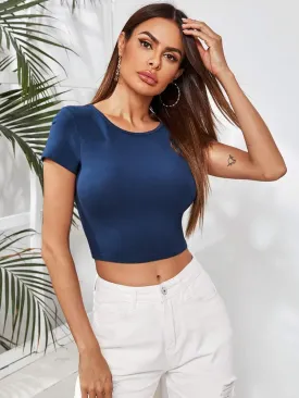 Solid Crop Tee