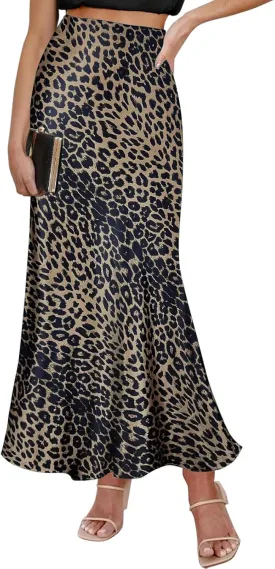 Spring Summer Skirts 2025 Satin Skirt High Waisted Maxi Cocktail Party Wedding A-Line Long Skirts