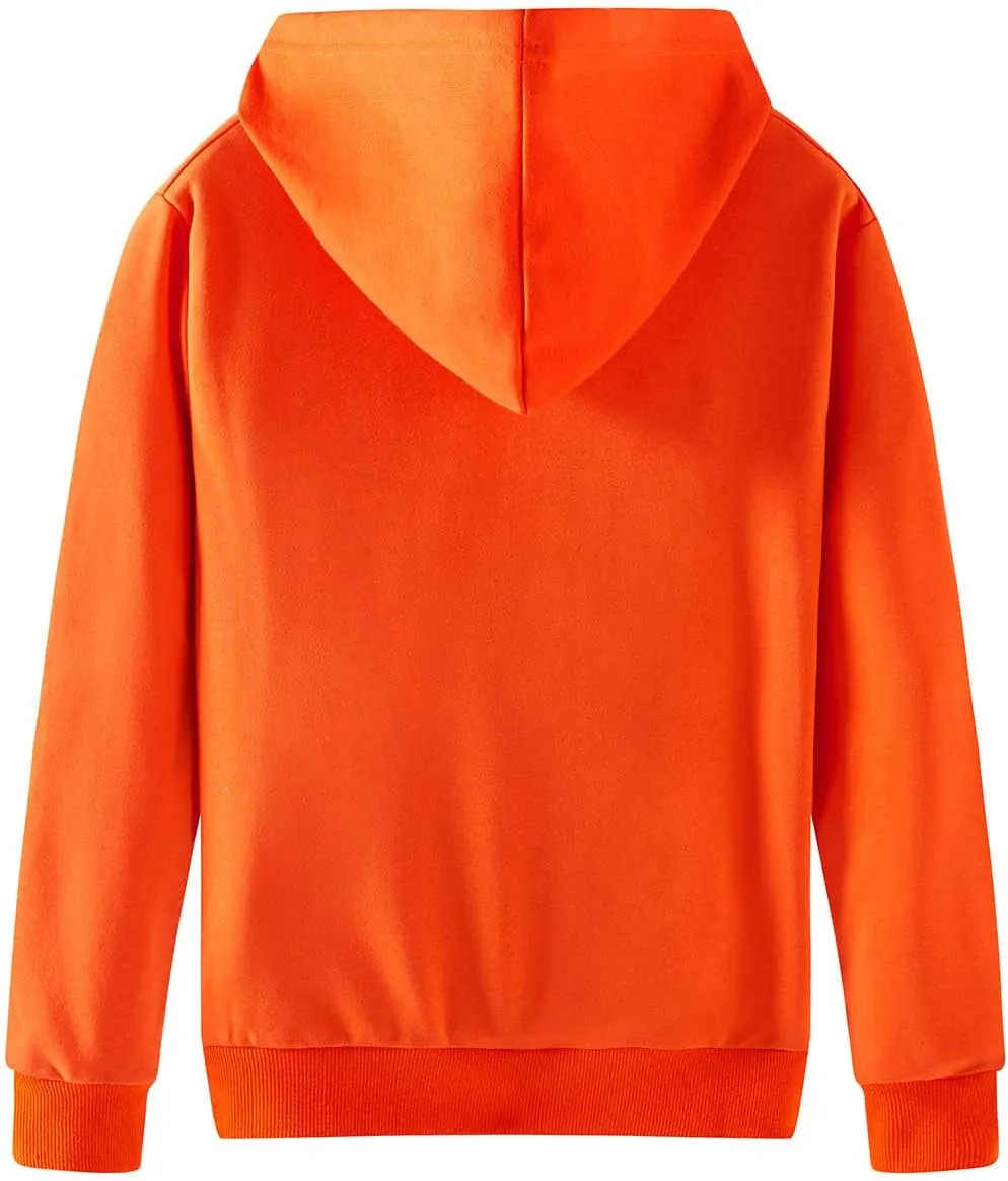 Spring&Gege Youth Solid Classic Hoodies Soft Hooded Pullover Sweatshirts for Children (3-14 Years)