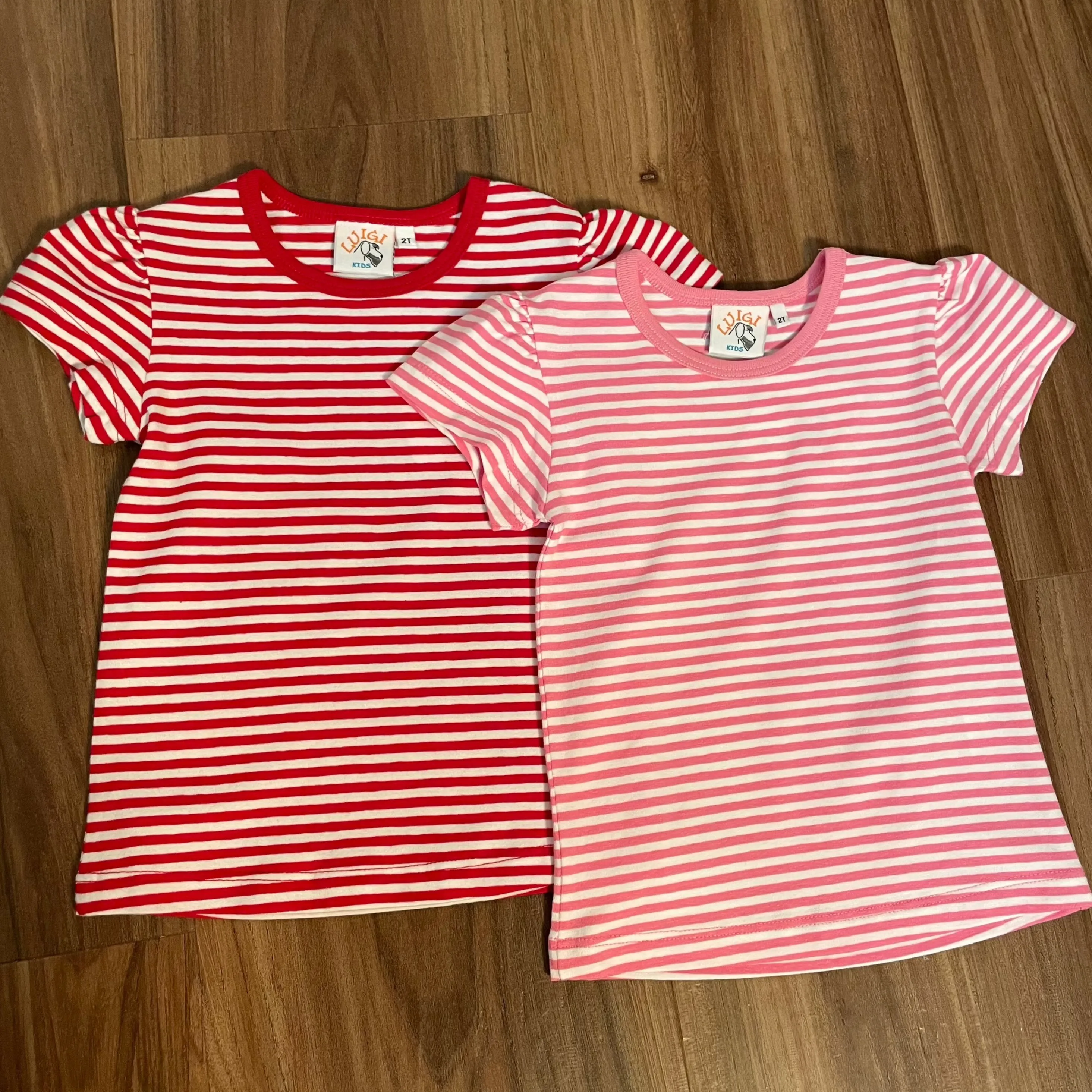 Stripe Cap Sleeve Tee