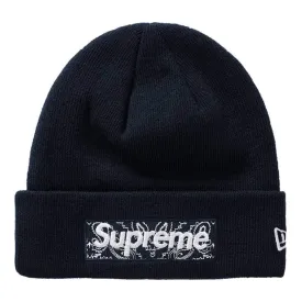 Supreme New Era Box Logo Beanie (FW19) Navy