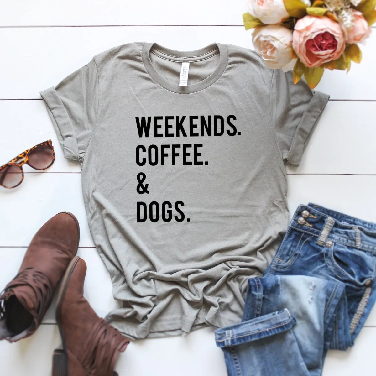 Weekends Coffee & Dogs T-Shirt