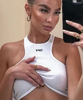 White Crop Top Womens | White Tank Top Womens | Top Cropped White |
