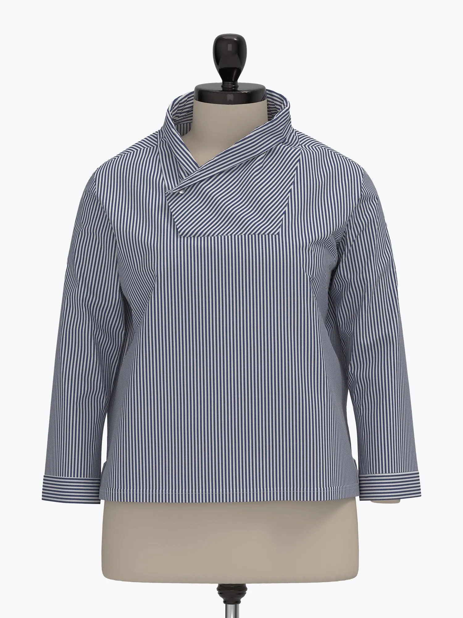 WRAP COLLAR SHIRT PATTERN