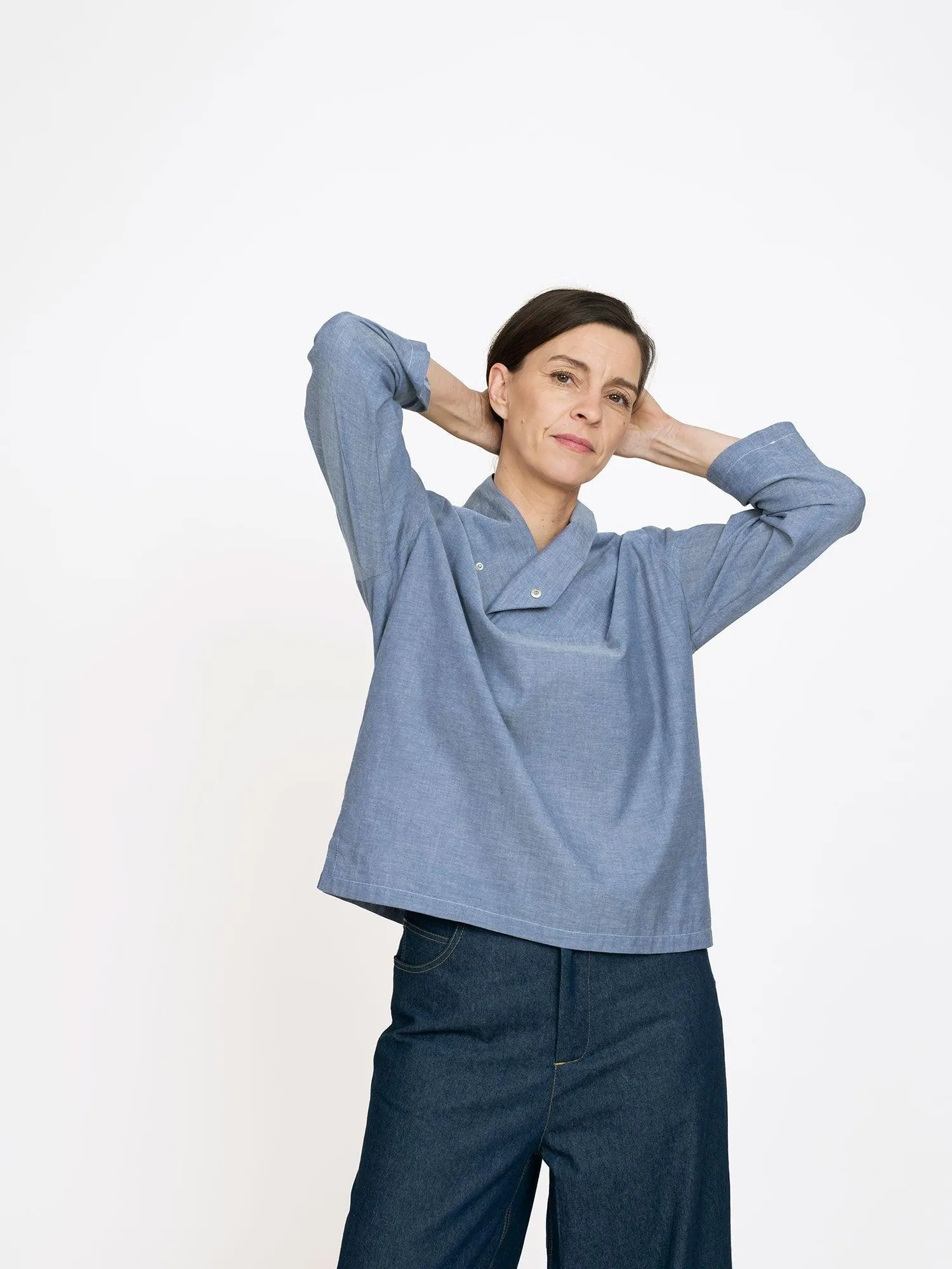 WRAP COLLAR SHIRT PATTERN