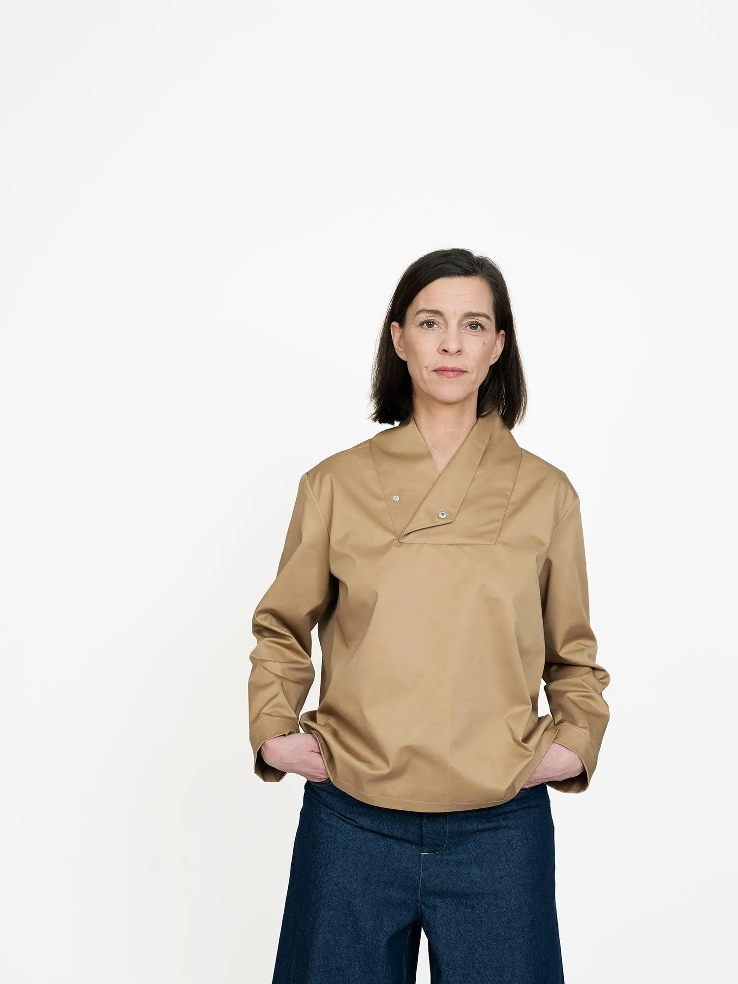 WRAP COLLAR SHIRT PATTERN